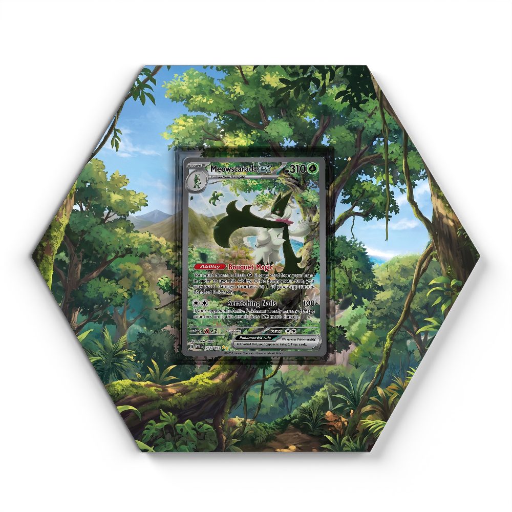 256/193 Meowscarada ex - Extended Artwork Pokemon Card Display