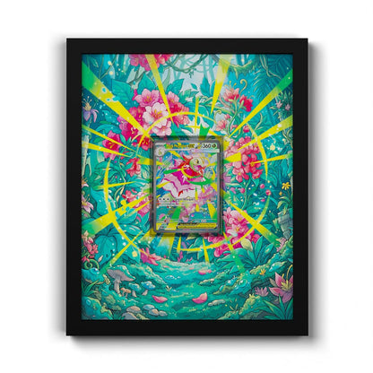 272 Mega Meganium EX - Extended Artwork Framed Pokemon Card Display