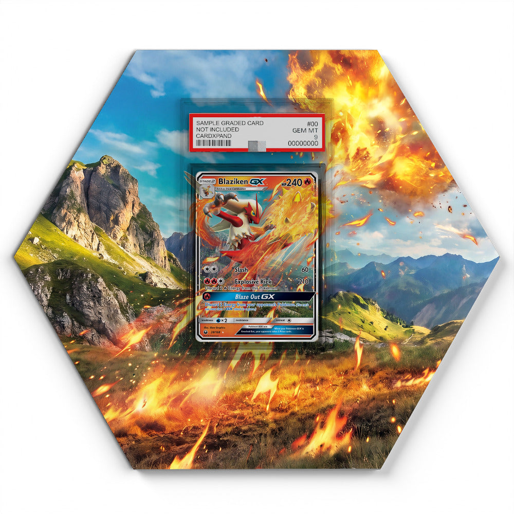 28/168 Blaziken GX - Extended Artwork Pokemon Card Display