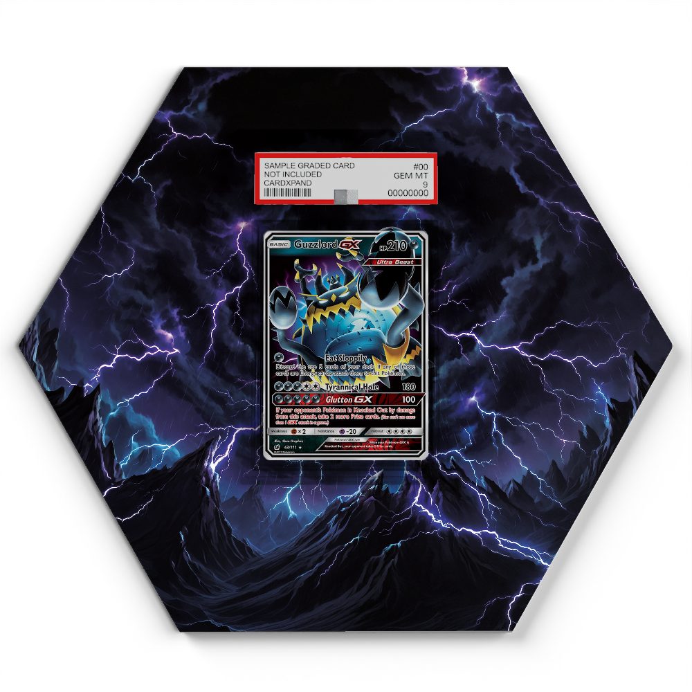 63/111 Guzzlord GX - Extended Artwork Pokemon Card Display