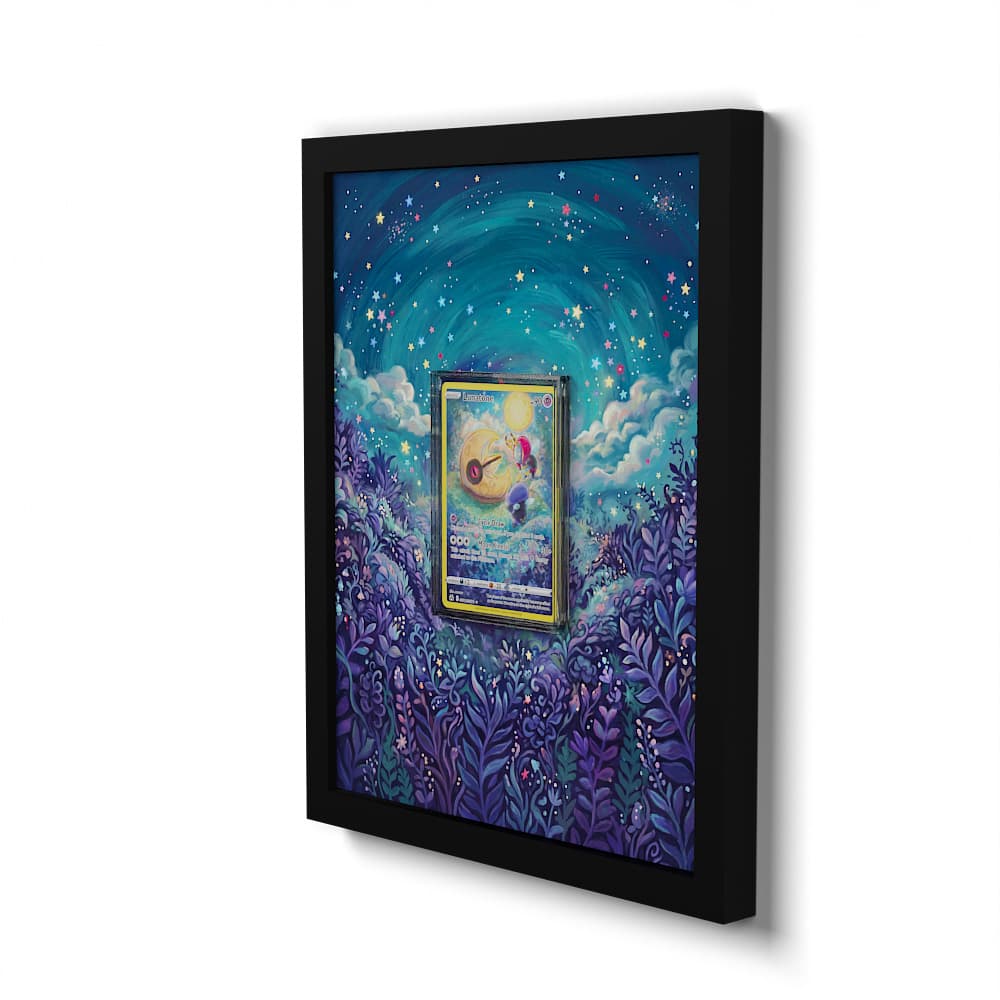 GG11 Lunatone - Extended Artwork Framed Pokemon Card Display