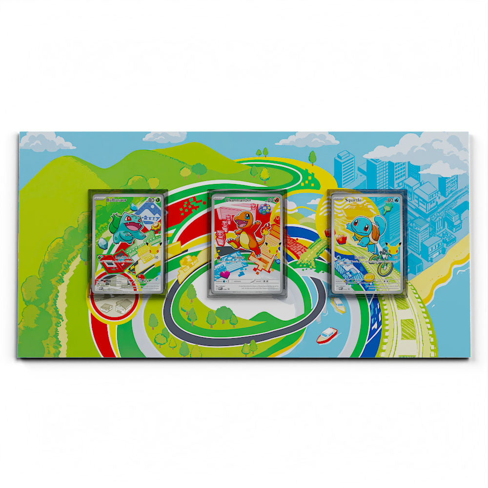 Gen #1 First Partners - Extended Artwork Pokemon Cards Display