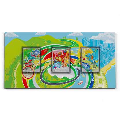 Gen #1 First Partners - Extended Artwork Pokemon Cards Display