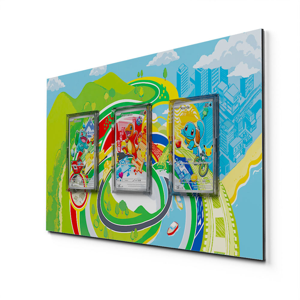 3-Pack First Partners Bundle - Extended Artwork Pokemon Cards Display