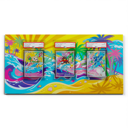 3-Pack First Partners Bundle - Extended Artwork Pokemon Cards Display
