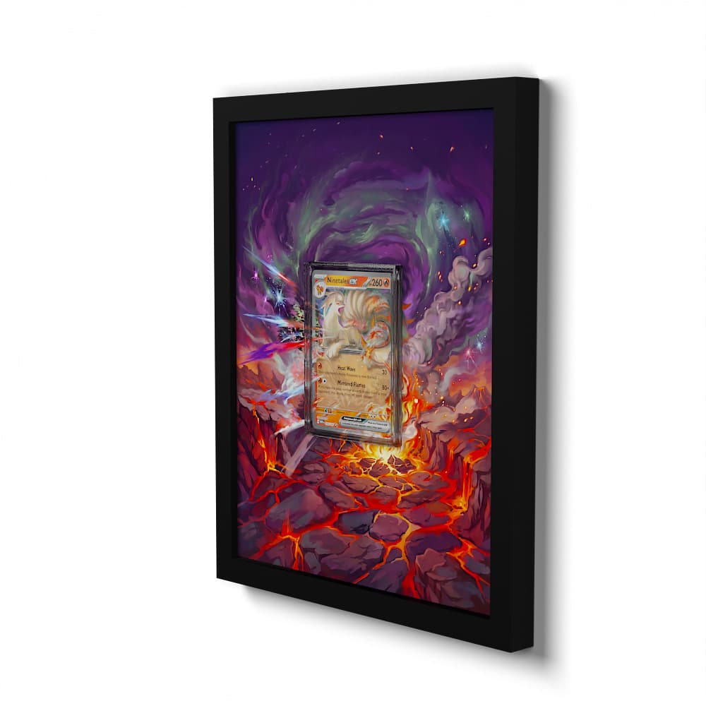 038/165 Ninetales EX - Extended Artwork Framed Pokemon Card Display