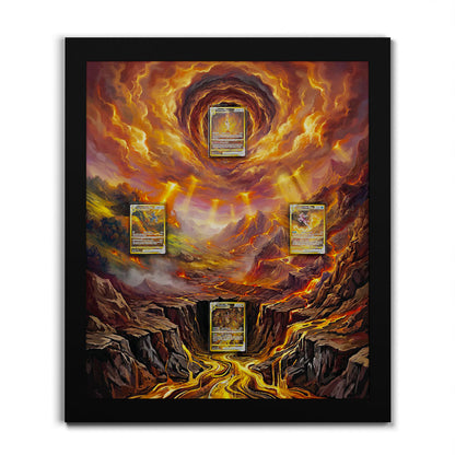 GG70 Arceus, GG68 Dialga, GG67 Palkia & GG69 Giratina - Connected Extended Artwork Pokemon Card Frame