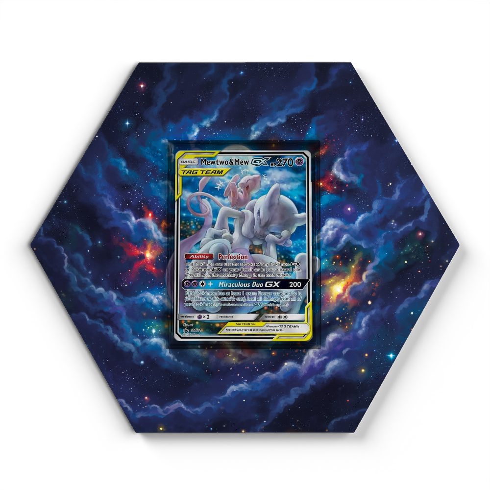 SM191 Mewtwo & Mew GX - Extended Artwork Pokemon Card Display