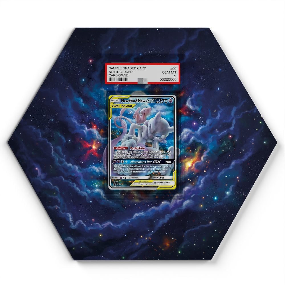 SM191 Mewtwo & Mew GX - Extended Artwork Pokemon Card Display