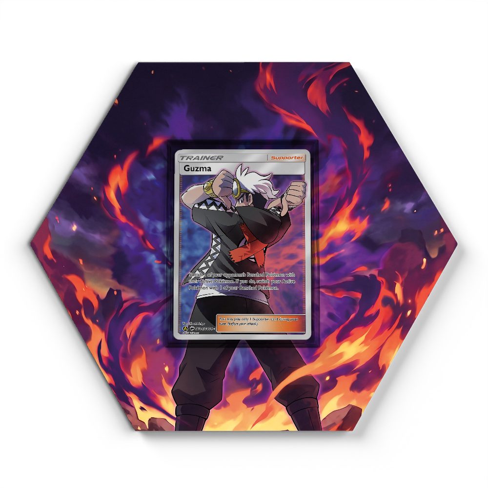 SV84/SV94 Guzma - Extended Artwork Pokemon Card Display
