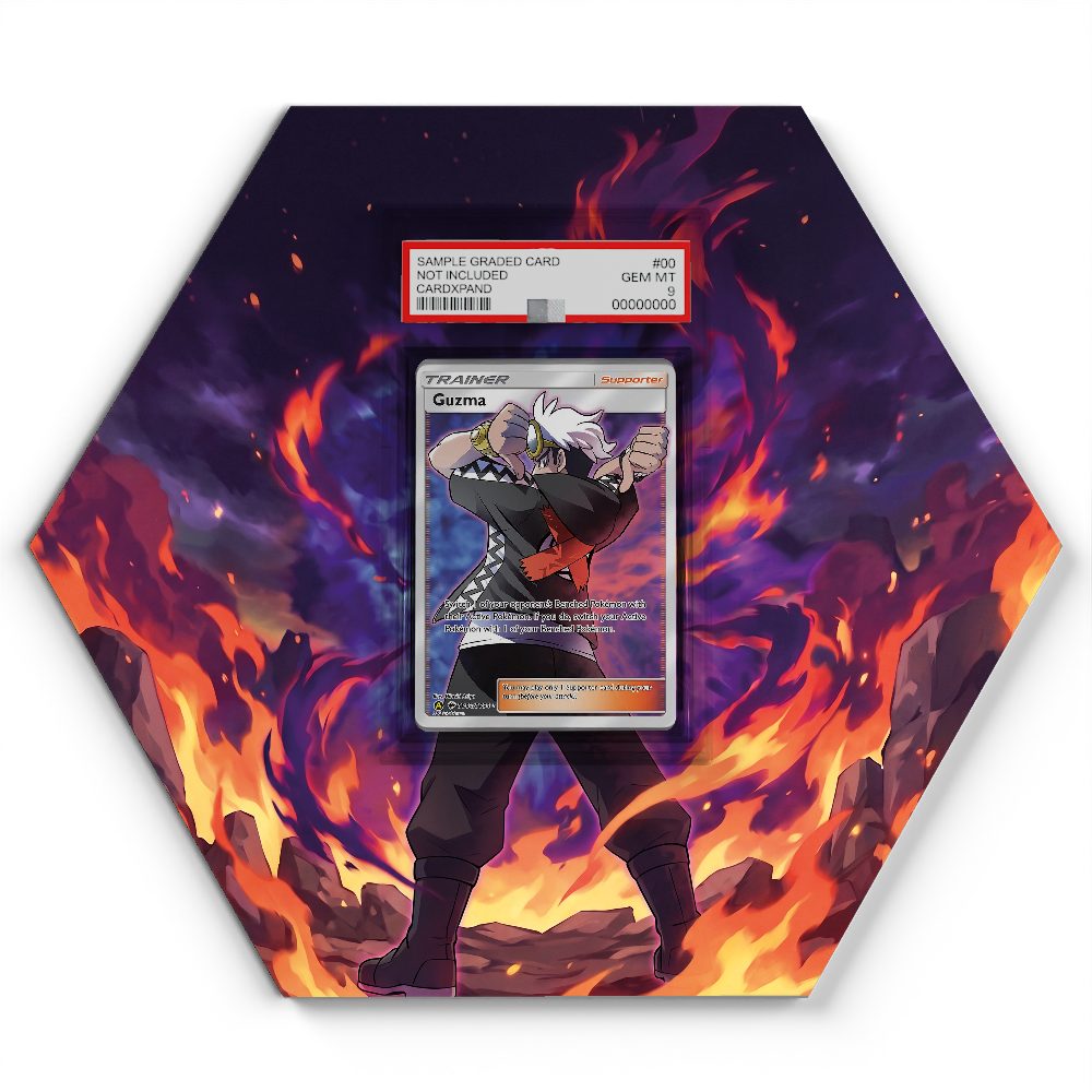 SV84/SV94 Guzma - Extended Artwork Pokemon Card Display